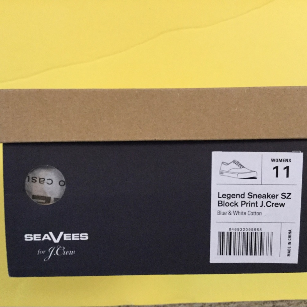 🎉HOST PICK🎈 NIB J. Crew SeaVees SZ Block Print sneakers Sz 11 NEW - Picture 2 of 6